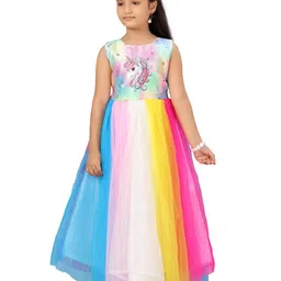 Aarika Multicoloured Net Maxi Dress image 3