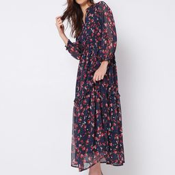 Vero Moda Floral Tie-Up Neck Maxi Dress-image-78