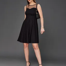 Miss Chase Sweetheart Neck Sleeveless Cotton A-Line Mini Dress-image-19