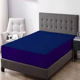 Trance Home Linen Blue Single Size Elasticated Fitted Style Waterproof Mattress Protector-image-65
