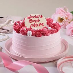 Blushing Love For Mom Cake Eggless-image-78