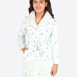 CUTECUMBER Green & White Floral Printed Shirt Dress-image-21