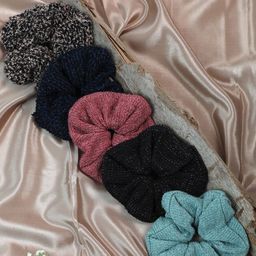 SOHI Women Multicoloured Set of 5 Ponytail Holders-14