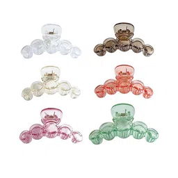 CHRONEX Set of 6 Assorted Transparent Claw Clips image 2