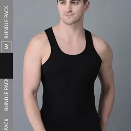 Dollar Bigboss Men Solid Pack of 3 Cotton Vest-23