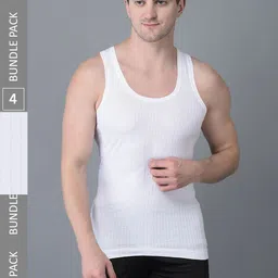 Dollar Bigboss Pack Of 4 Scoop Neck Cotton Basic Vest-image-15