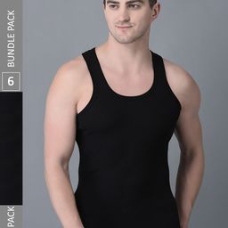 Dollar Bigboss Pack of 6 Cotton Vest-image-32