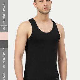FREECULTR Men Pack Of 3 Bamboo Cotton Innerwear Basic Vests-image-13