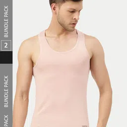 FREECULTR Pack Of 2 Bamboo Cotton Innerwear Basic Vests-image-32