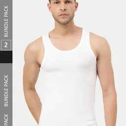 FREECULTR Pack Of 2 Bamboo Cotton Innerwear Basic Vests-image-9