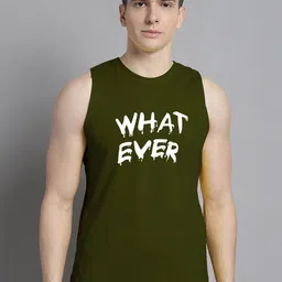 FBAR Typography Printed Bio-Wash Pure Cotton Gym Vests-image-94