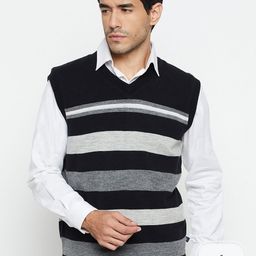 Cantabil Striped Sweater Vest-image-24