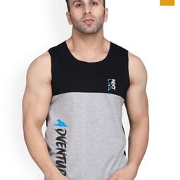 SLOWLORIS Pack Of 2 Printed Bio-Wash Gym Vests SL26 SL26 (MUSTARD KEEP) (BLACKGREY ADV)-image-17