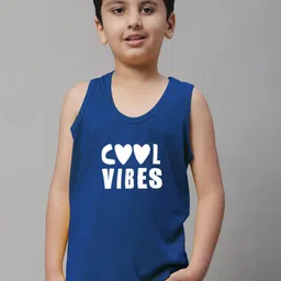 Friskers Boys Printed Pure Cotton Sleeveless Basic Vests-6
