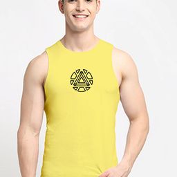 Friskers Graphic Printed Round Neck Pure Cotton Bio Wash Innerwear Tank Vests-20