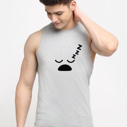 Friskers Men Grey Sleepy  Printed Cotton Innerwear Vests-image-58