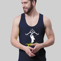 Friskers Printed Pure Cotton Gym Innerwear Vest-picture-24
