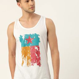 The Roadster Lifestyle Co. Graphic Printed Cotton Basic Innerwear Vest RRGV-5004-WH-1-image-64