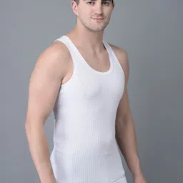 Dollar Bigboss Men Solid Pack of 7 Cotton Vest MBVE-07-HTCH-WHT-PO7 image 4