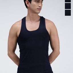 AMUL COMFY Pack Of 4 Pure Cotton Undershirt Vests AC-CVESTRN-NVY-S-4PC-picture-6