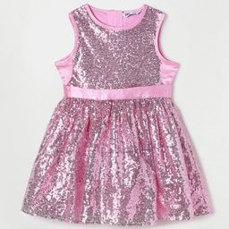 Fame Forever by Lifestyle Girls Pink Embellished Dress-picture-15