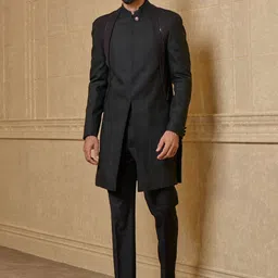 Tasva Mandarin Collar Sherwani Set-picture-40