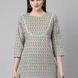 Souchii Abstract Printed Cotton Kurta-image-50