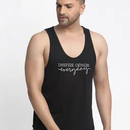 Friskers Men Black & White Printed Cotton Innerwear Vests-picture-32