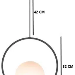 homeselite Ceiling Hanging Lamp with Frosted Glass Shade Adjustable (Bulb not Included) Pendants Ceiling Lamp image 3