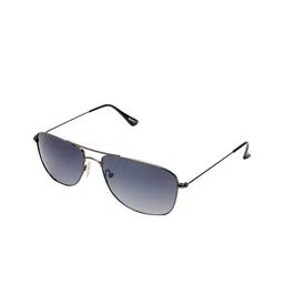 Roadies Unisex Black Lens & Gunmetal-Toned Rectangle Sunglasses with Polarised Lens-image-36