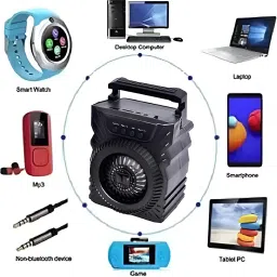 GUGGU v191 LZ 301 SPEAKER-Immersive Sound,Deep Bass with Microphone|USB,TF,Aux Support 5 W Bluetooth Party Speaker image 2