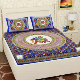 140 TC Cotton Double Printed Flat Bedsheet-image-46