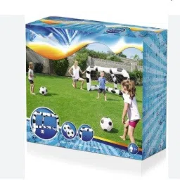 hornflow Inflatable (IND*99) Soccer Net (Multicolor) With Free Pump Inflatable Hoppers & Bouncer image 3