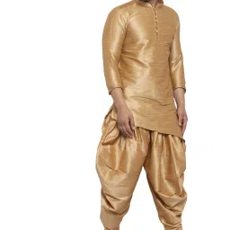 Men Art Silk Kurta Dhoti Pant Set-image-3