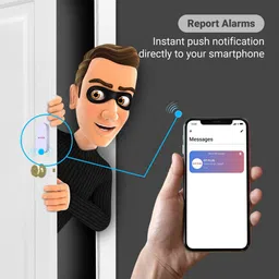 CP PLUS Smart Door Sensor (Wireless Sensor, CP-HAS-D33-W, White) image 2