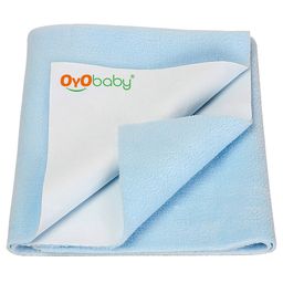 OyO Baby Kids Blue Waterproof Cotton Bed Protector Dry Sheet-image-45