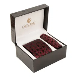 Cazzano Men Printed Tie and Pocket Square Accessory Gift Set-image-31
