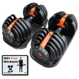 Flexnest Adjustable Iron Dumbbell for Home Gym Workout (2.5Kg-24Kg) Set of 2-20