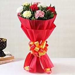 8 Mixed Carnations Bouquet Small-image-87