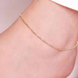 Zavya 925 Pure Silver Gold-Plated Anklet-picture-1