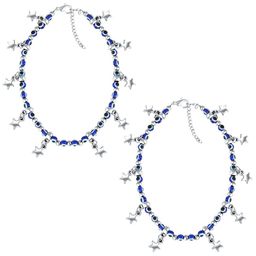 MEENAZ Silver-Plated Artificial Beads Anklet-image-11