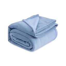 bsb home Blue Fleece AC Room 300 GSM Double Bed Blanket-picture-10
