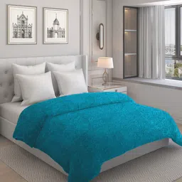 CG HOMES Blue Floral Mink Heavy Winter 350 GSM Double Bed Blanket-image-23