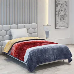 Monte Carlo Bling Red & White Heavy Winter 1000 GSM Single Bed Blanket-image-20