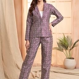 Inddus Floral Woven Design Top & Trousers Ethnic Co-Ords-image-31