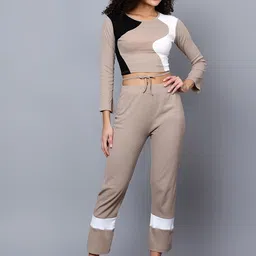 BROOWL Colorblocked Crop Top & Trackpants-image-26