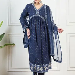 KALINI Women Ethnic Motifs Printed Regular Kurta with Trousers & With Dupatta-31