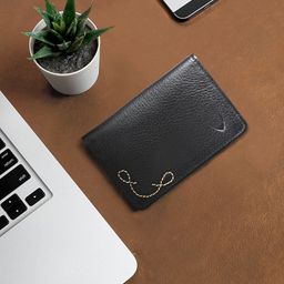 Hidesign Men Black & Tan Leather Two Fold Wallet-25