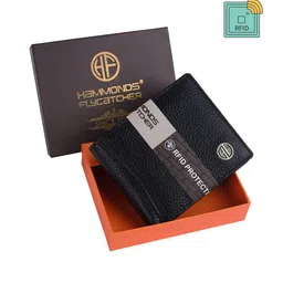 HAMMONDS FLYCATCHER Men Black Leather Two Fold Wallet-image-88