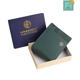 HAMMONDS FLYCATCHER Men Turquoise Blue Leather Two Fold Wallet-94